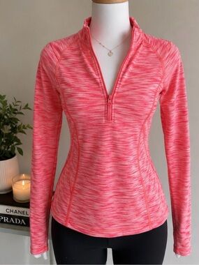 Women’s Pink Space-Dye Quarter-Zip